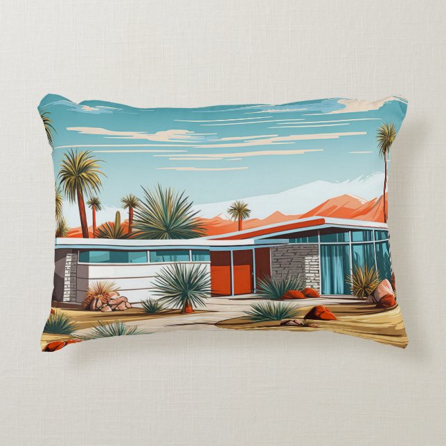 Modern hemmet i mitten av århundradet nr 239 prydnadskudde (Framsidan)