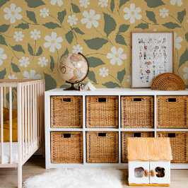 Modern Heritage Daisy Butterscotch & Grön Blomma