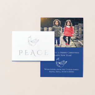 Modern Heritage Dove Foil Helgdag Photo Folierat Kort