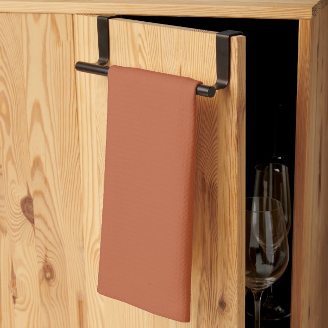 Modern Heritage Solid Rich Terracotta Kökshandduk (Thirds Fold)