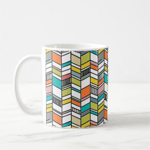 Modern Herringbone-kaffe Mugg i mitten av århundra