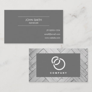 Modern Herringbone-Logotyp Visitkort