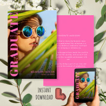 Modern hetrosa chic examenfoto examensfirande 