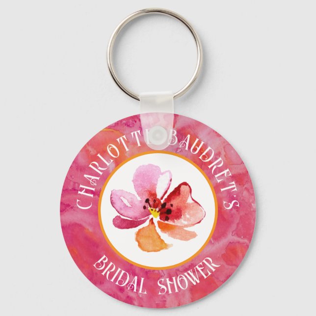 Modern hett färgschema nyckelring (Framsida)