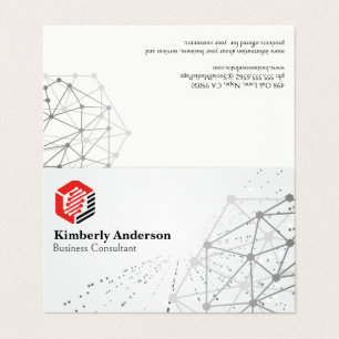 Modern Hexagonal Tech-Logotyp   Nätverksbakgrund Visitkort