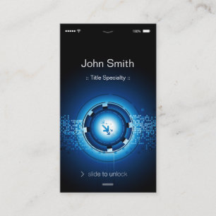 Modern Hi tech - iPhone iOS-plattdesign Visitkort