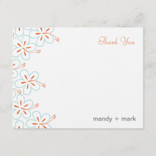 Modern Hibiscus - stort tackkort Tack Kort