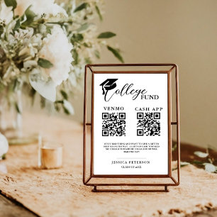Modern High School Studenten Colleg Fund QR Poster