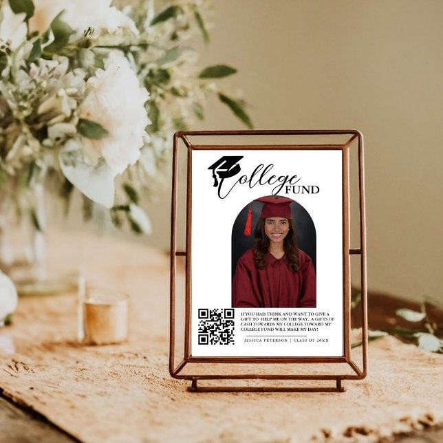 Modern High School Studenten Colleg Fund QR Poster (Skapare uppladdad)