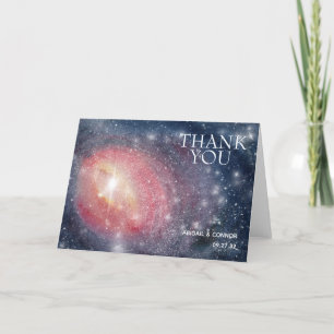 Modern Himlar Galaxy Blue Lila Red Tack Kort