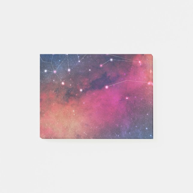Modern Himlar Galaxy Constellation av Bröllop Natt Post-it Block (Framsida)