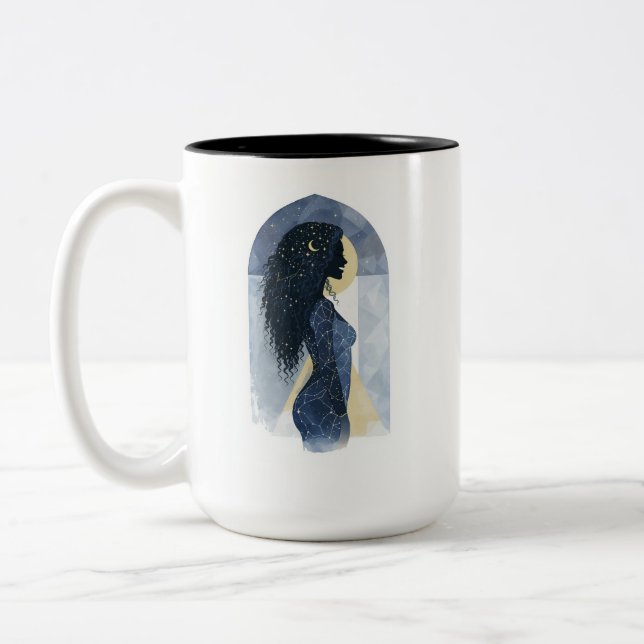 Modern himmelskt mån silhuett mugg (Vänster)