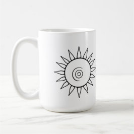 Modern himmelskt solstrålemugg kaffemugg