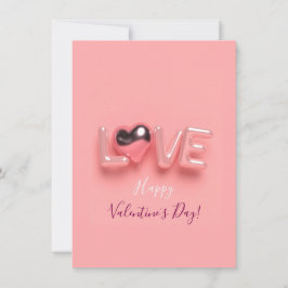 MODERN HJÄRTA ROSA VALENTINSDAG ANTECKNINGSKORT