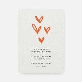 Modern hjärtans dag-inbjudan med hjärtan inbjudningar