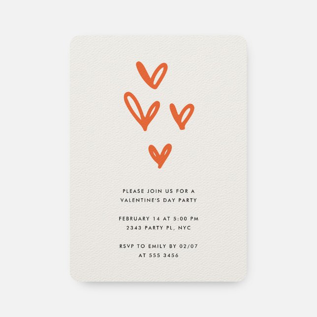 Modern hjärtans dag-inbjudan med hjärtan inbjudningar (Skapare uppladdad)