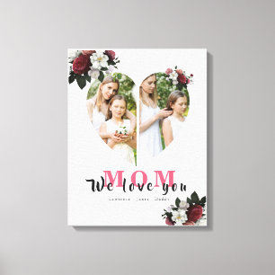 Modern Hjärtformade gåva till Mors dag Canvastryck