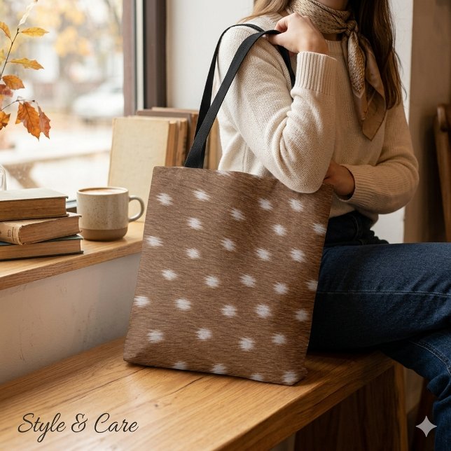 Modern hjortskinnstextur design stilfull medelstor tygkasse (Modern Deer Skin Texture Design Stylish Medium Tote Bag)