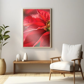 Modern Höglju Poinsettia | Botanisk Väggkonst