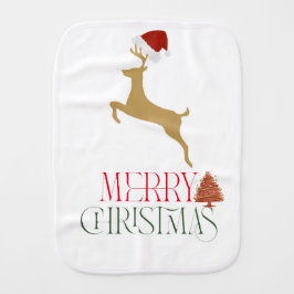 Modern Holiday baby burp cloth Christmas Bebistrasa