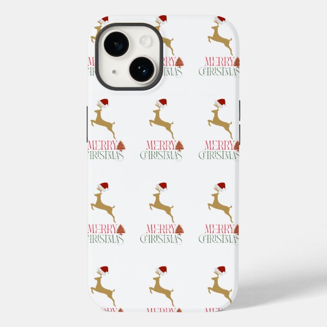 Modern Holiday Case-Mate iPhone 14 Case Christmas (Baksida)