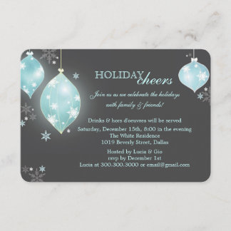 Modern Holiday Glitter Julfest Inbjudningar