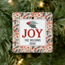 Modern Holly Berry jul Botanical Joy Family