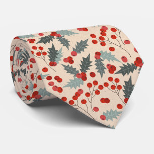 Modern Holly Berry jul Botanical Mönster Slips