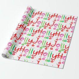 Modern Holly Jolly Typography Presentpapper
