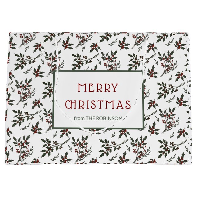 Modern Holly-julfabriken Mönster White (Framsidan)