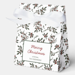 Modern Holly-julfabriken Mönster White Presentaskar