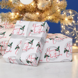 Modern Holly Wandeans God jul Wrapping Papper Presentpapper