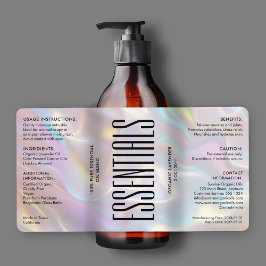 Modern holografisk Bath Body Beauty Ingredients Fraktsedel