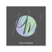 Modern holografisk cirkel - Monogram - Affärskort