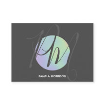 Modern holografisk cirkel - Monogram - Affärskort