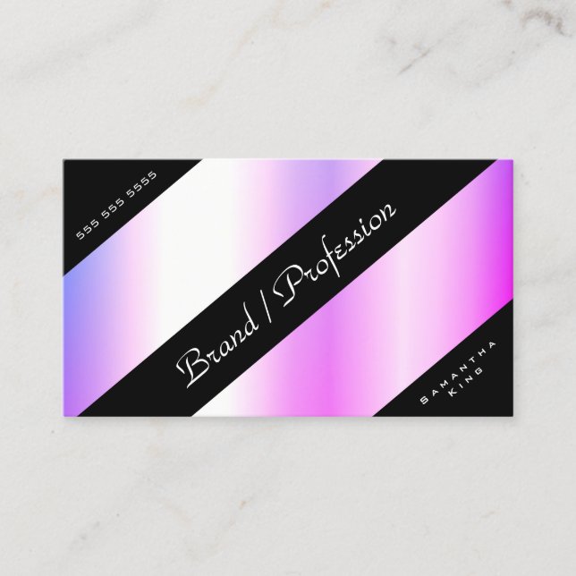 Modern holografisk effekt Pastellfärgad övertoning Visitkort (Framsida)
