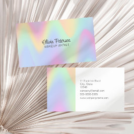 Modern holografisk Elegant-skript Visitkort