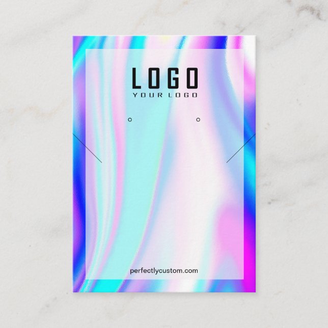 Modern holografisk encornanteckning visitkort (Framsida)
