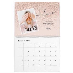 Modern holografisk glitter-matta 13-fotomatta kalender