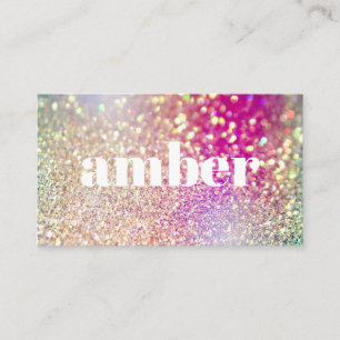Modern holografisk konfektion i Glitter Visitkort