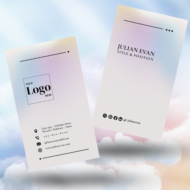 Modern holografisk länkadI-minimalistisk Visitkort (Skapare uppladdad)