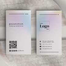 Modern holografisk LinkedIn QR-kod - minimalistisk