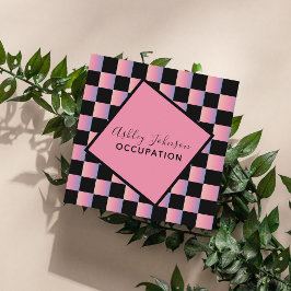 Modern Holografisk Makeup Social Media Lägg till Q Fyrkantigt Visitkort