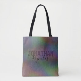 Modern Holografisk Monogram Metall-Namn - Tote Bag Tygkasse