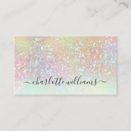 Modern holografisk pastel Glitter Makeup-artist Visitkort