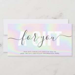 Modern holografisk pastellartad regnbågssalon, pre