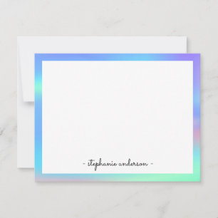 Modern holografisk Personlig Stationery Anteckningskort