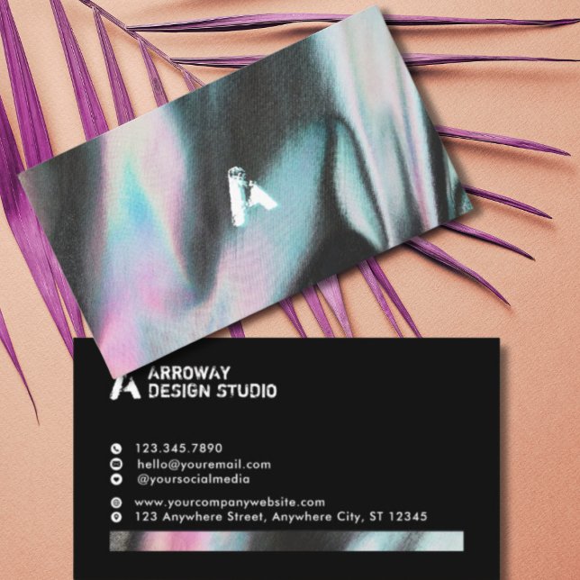 Modern holografisk Professionell Designer Visitkort (Skapare uppladdad)