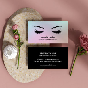 Modern Holografisk professionell för Eyelash Browb Visitkort