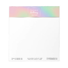 Modern holografisk regnbågseffekt Metall Ram Anteckningsblock